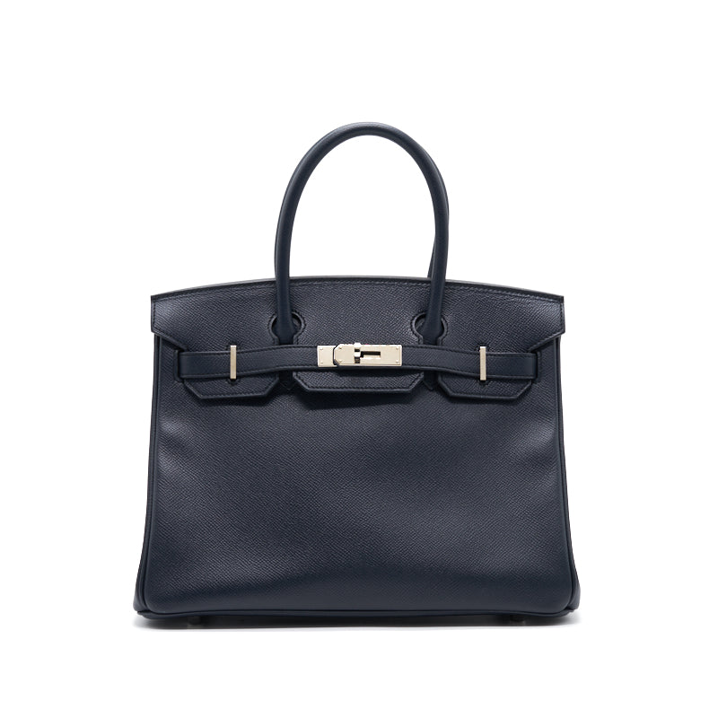 Hermès Birkin 30 73 Sapphire Epsom SHW Stamp A