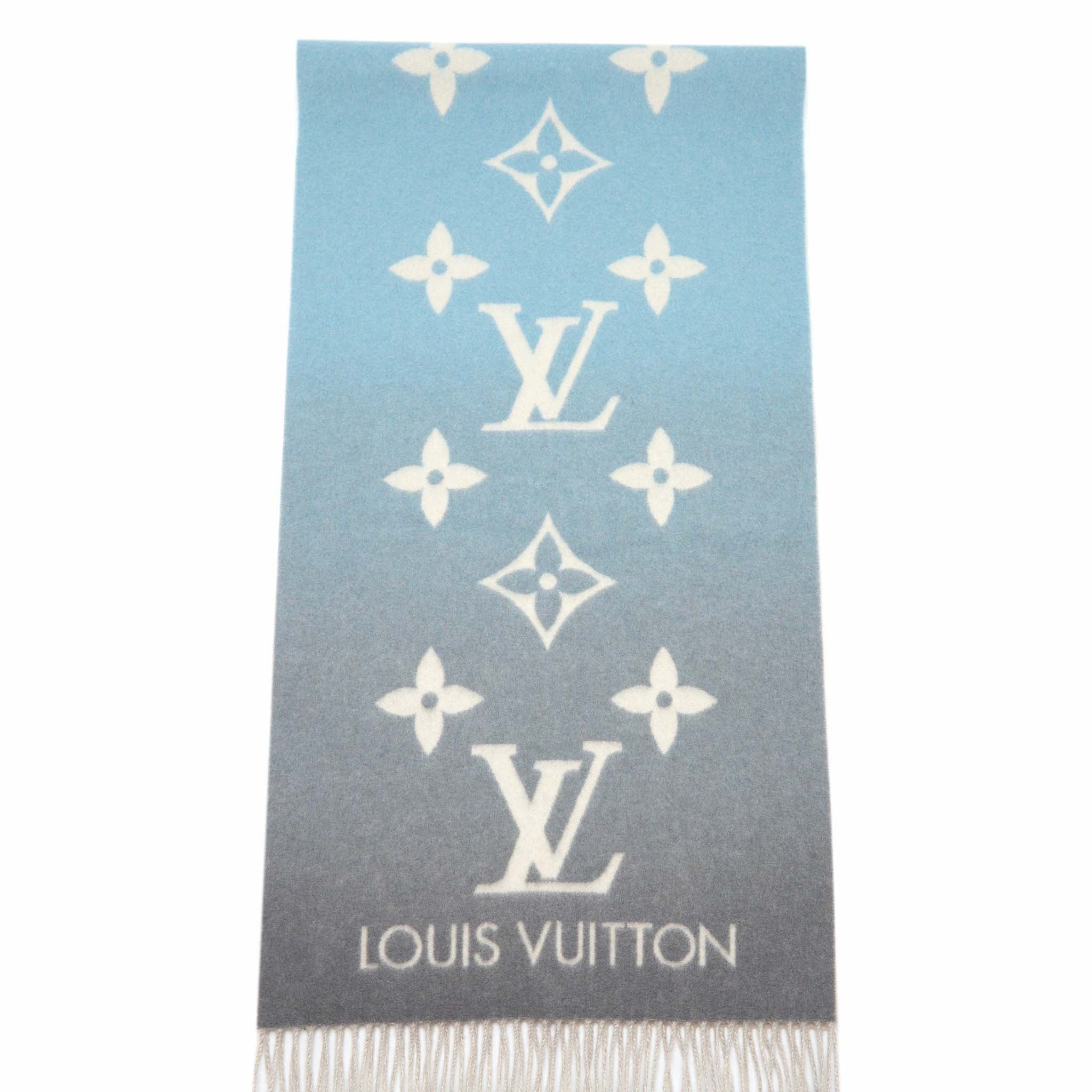 Louis Vuitton Reykjavik Gradient Scarf 190 x 45cm Cashmere Blue Rose