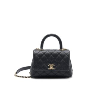 Chanel Coco Handle Extra Mini Black LGHW serial30