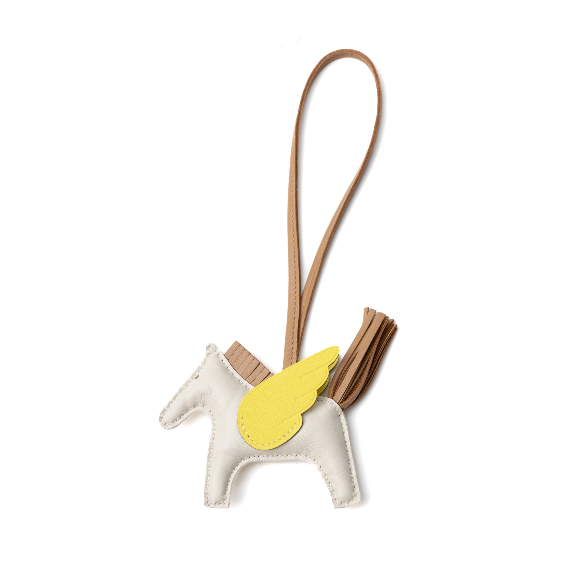 Hermes Rodeo Pegase PM Bag Charm Craie/Chai/Lime