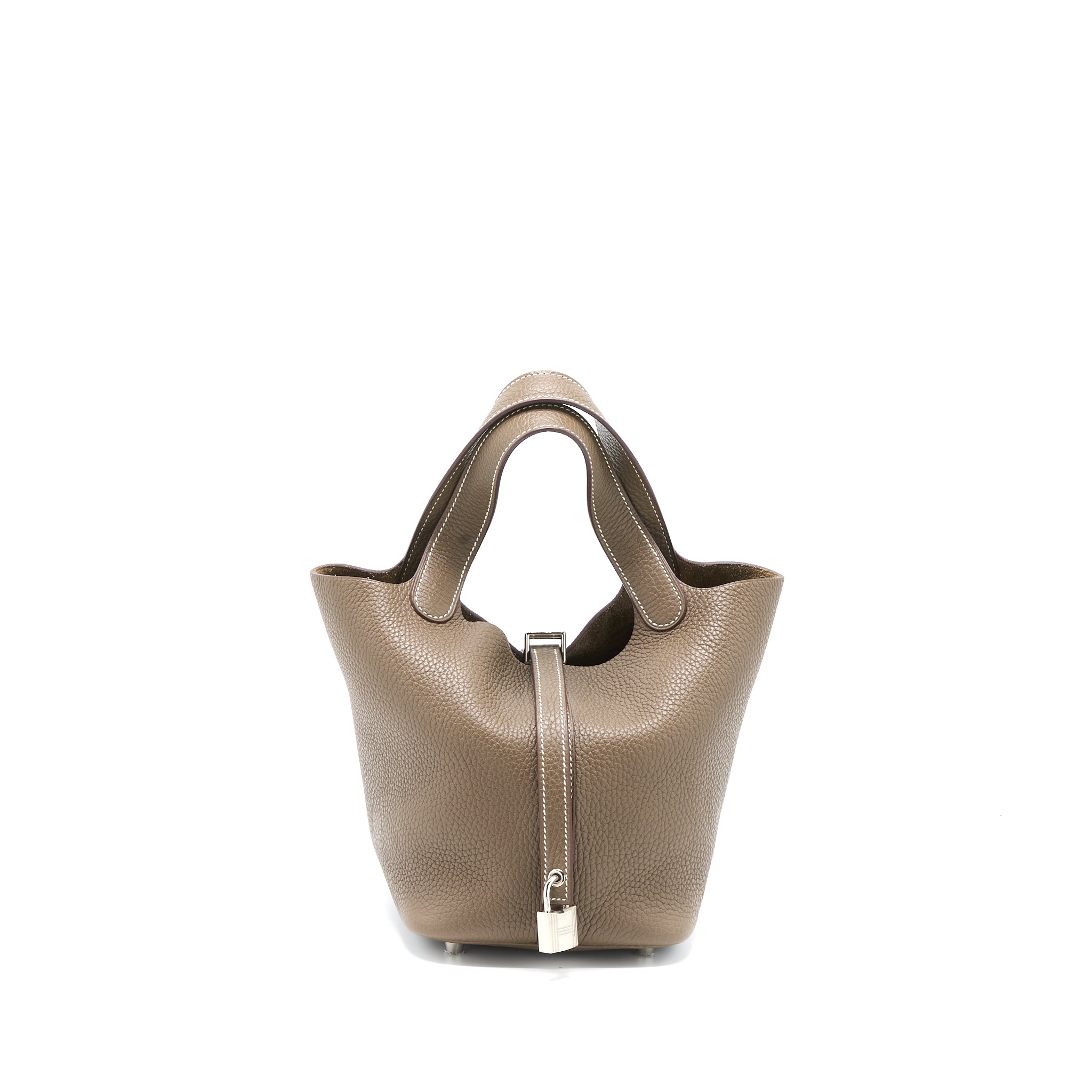 Hermes Picotin 18 Lock Bag Clemence Etoupe SHW Stamp A