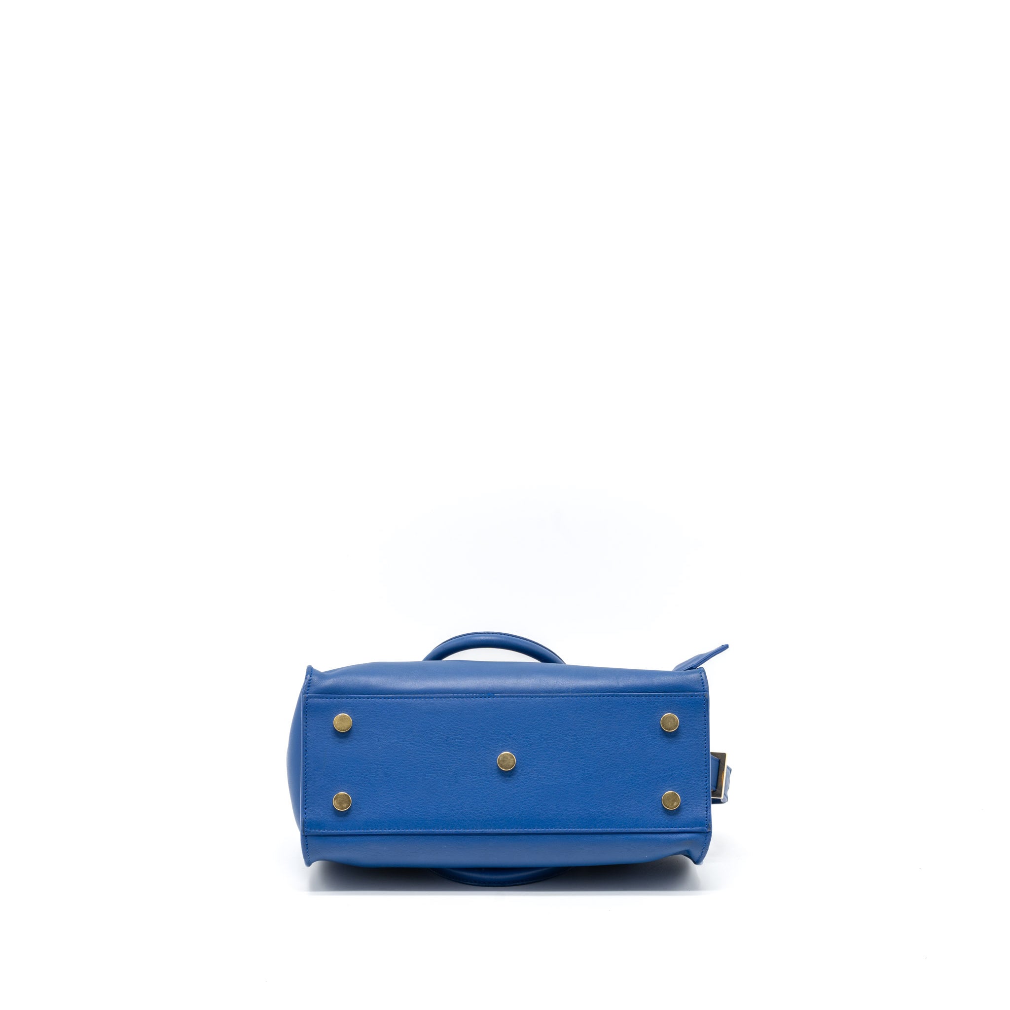 Saint Laurent Cabas Tote Bag Calfskin Blue GHW - Image 5