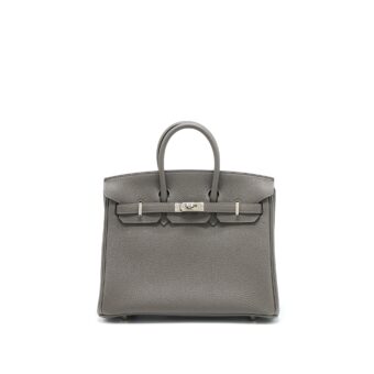 Hermes Birkin 25 Togo Gris Meyer SHW Stamp U