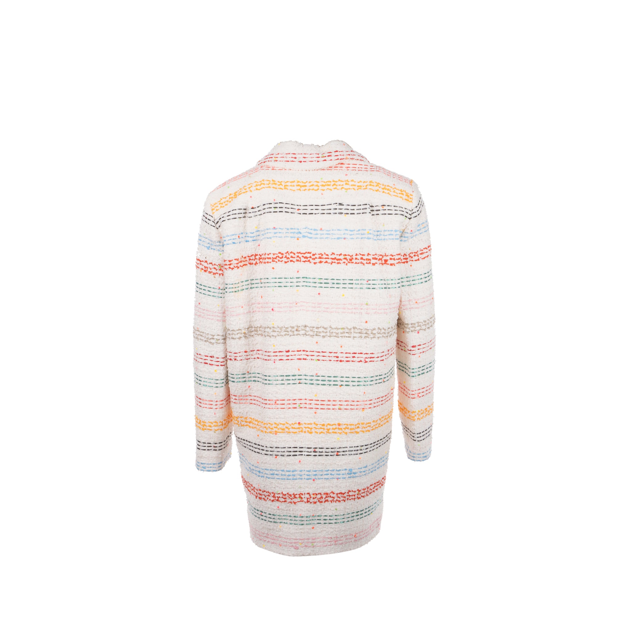 Chanel size 36 tweed jacket Cotton/polyamide/wool White/Multicolour - Image 3