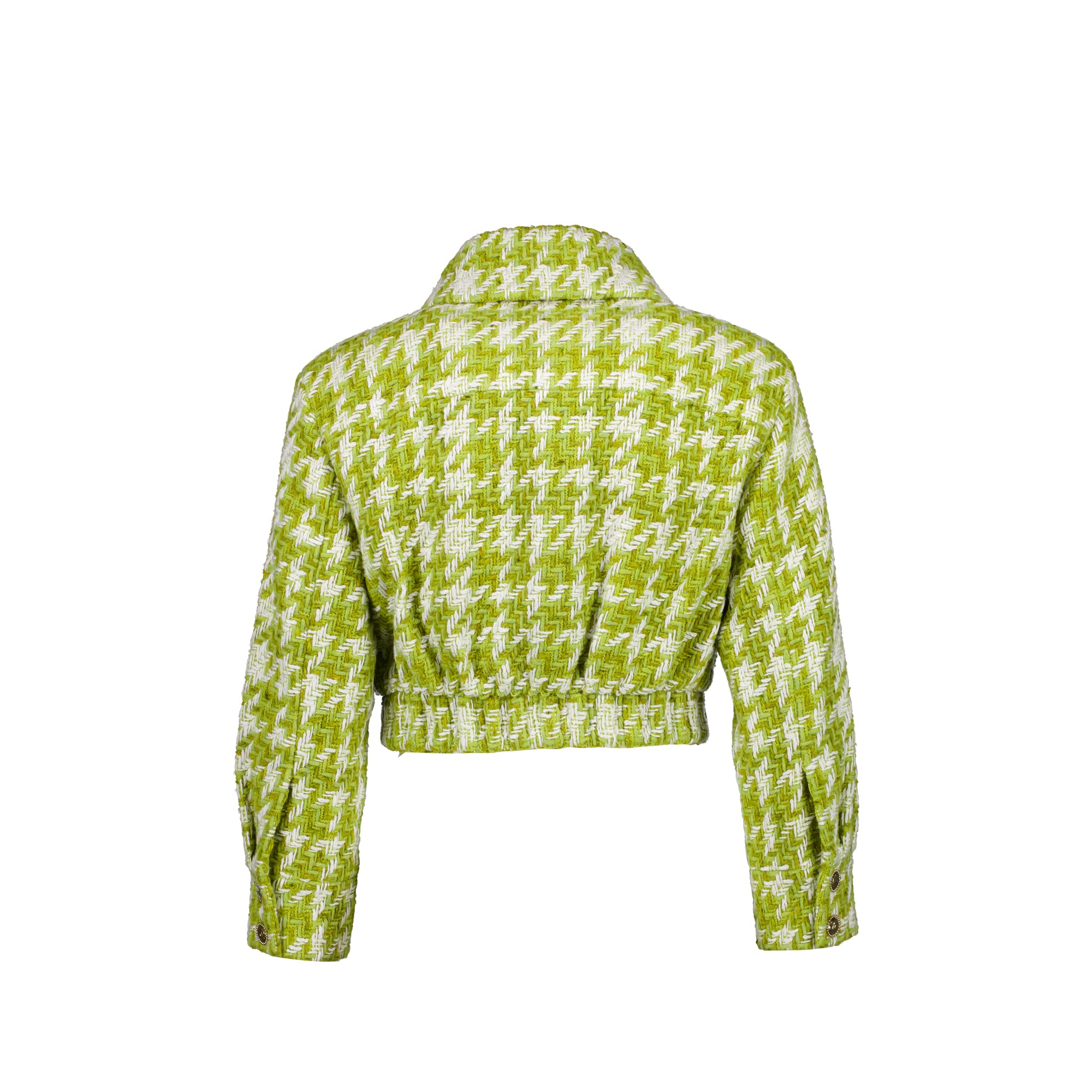 Chanel 22B Size 34 Jacket Wool/Silk Green/Ecru - Image 2