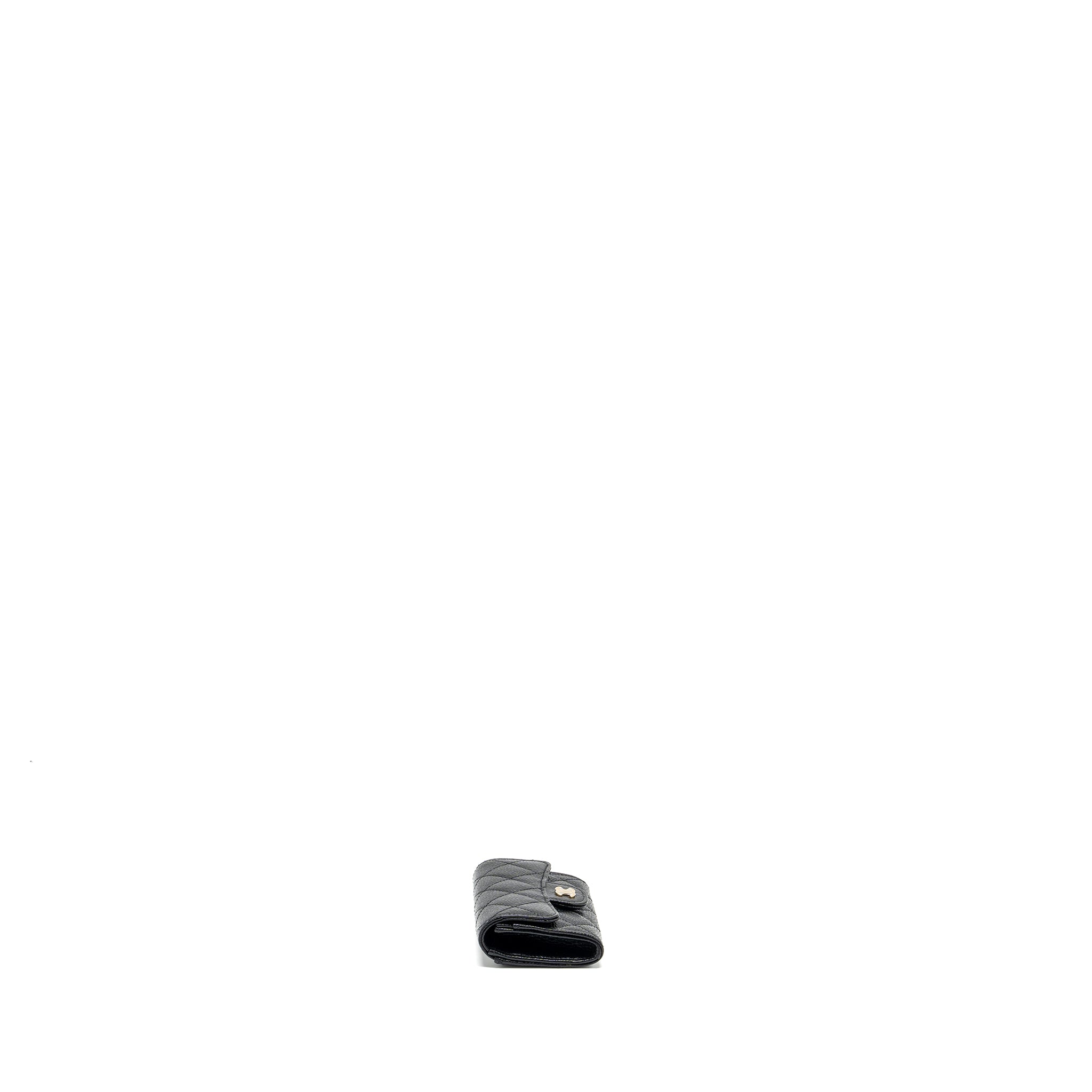 Chanel classic flap card holder caviar black GHW (microchip) - Image 3