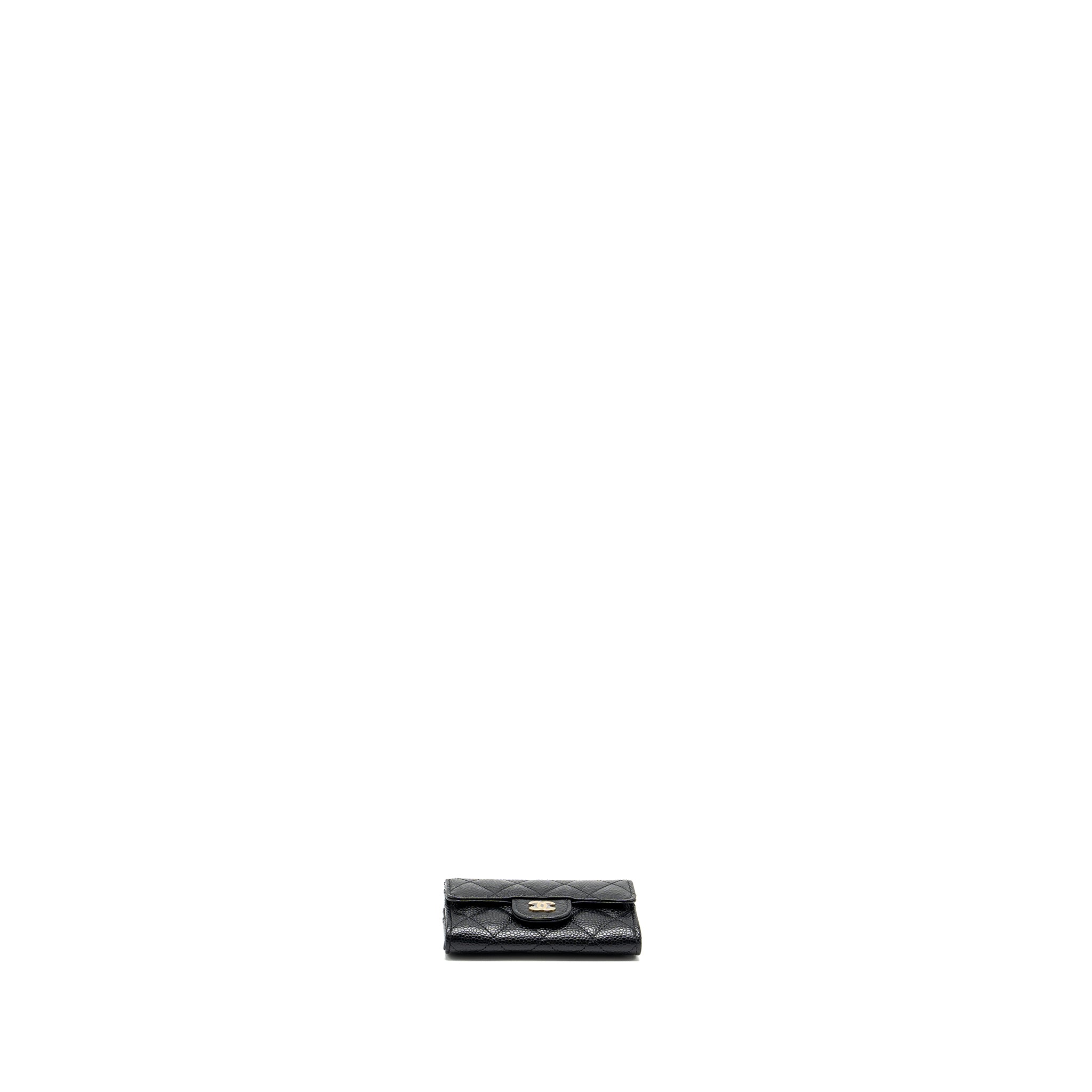 Chanel classic flap card holder caviar black GHW (microchip) - Image 5