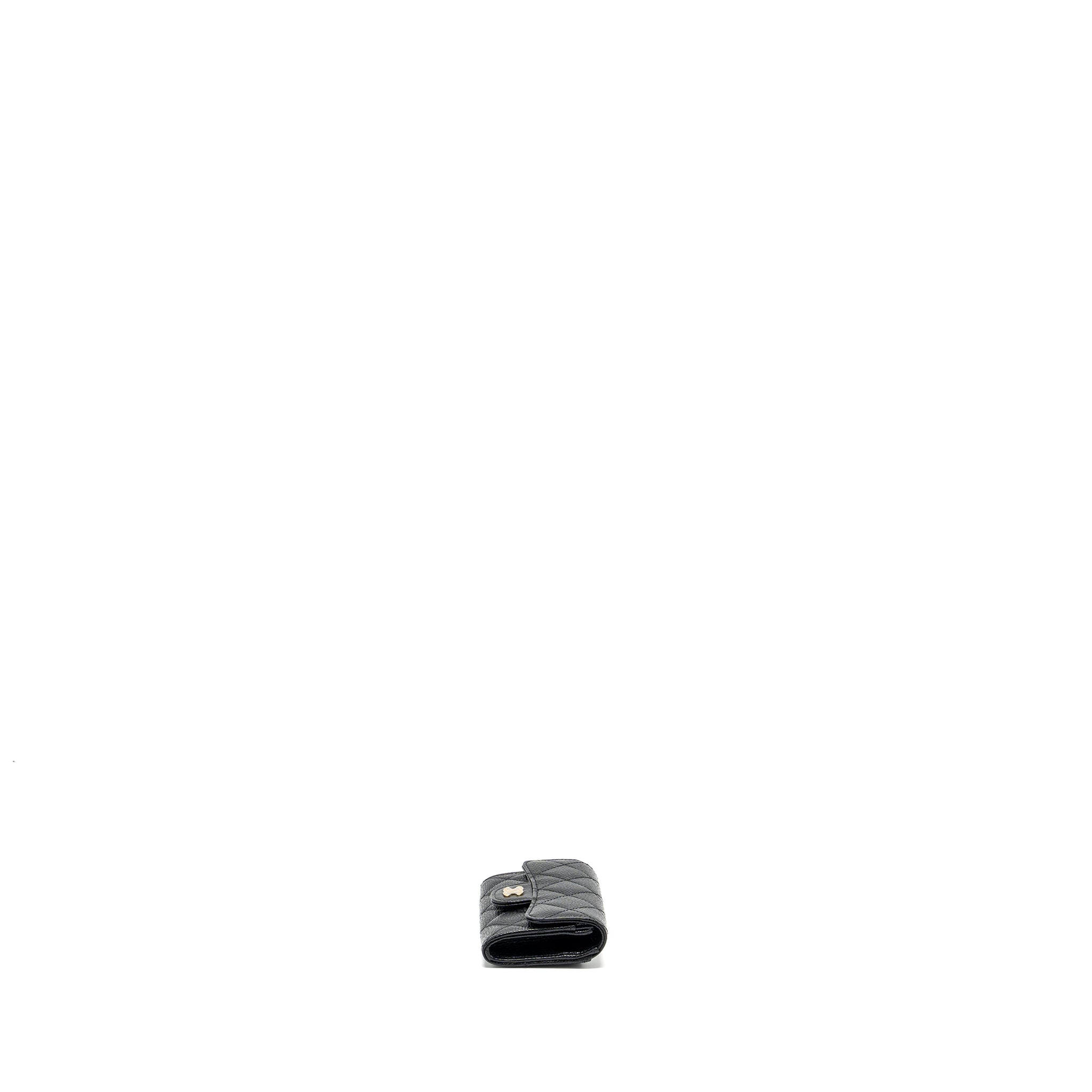 Chanel classic flap card holder caviar black GHW (microchip) - Image 4