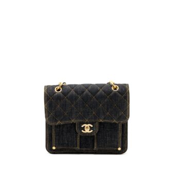 Chanel 23S flap backpack denim dark blue Brushed GHW (microchip)