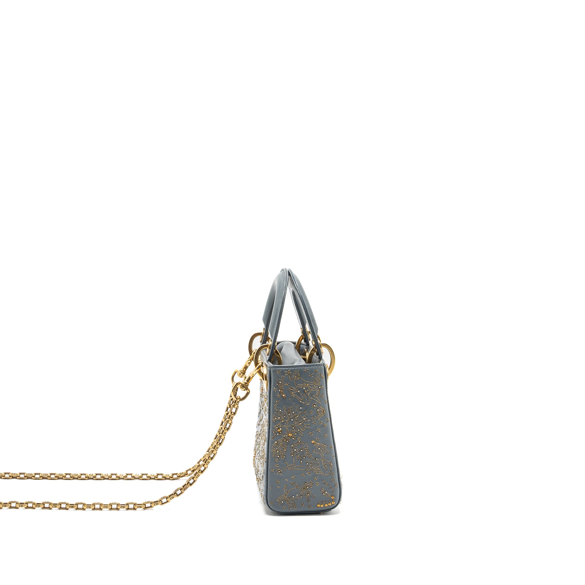 Dior Mini Lady Dior Limited Edition Lambskin Grey GHW - Image 3