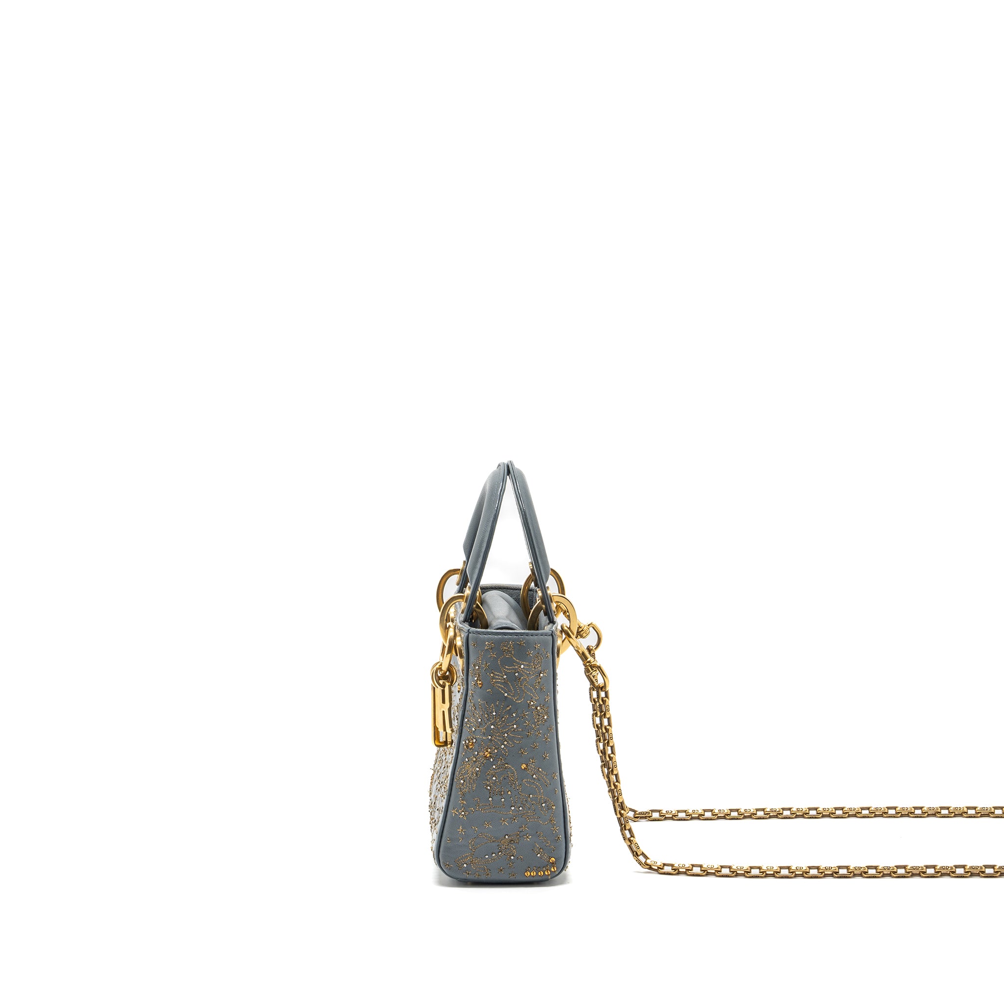 Dior Mini Lady Dior Limited Edition Lambskin Grey GHW - Image 4