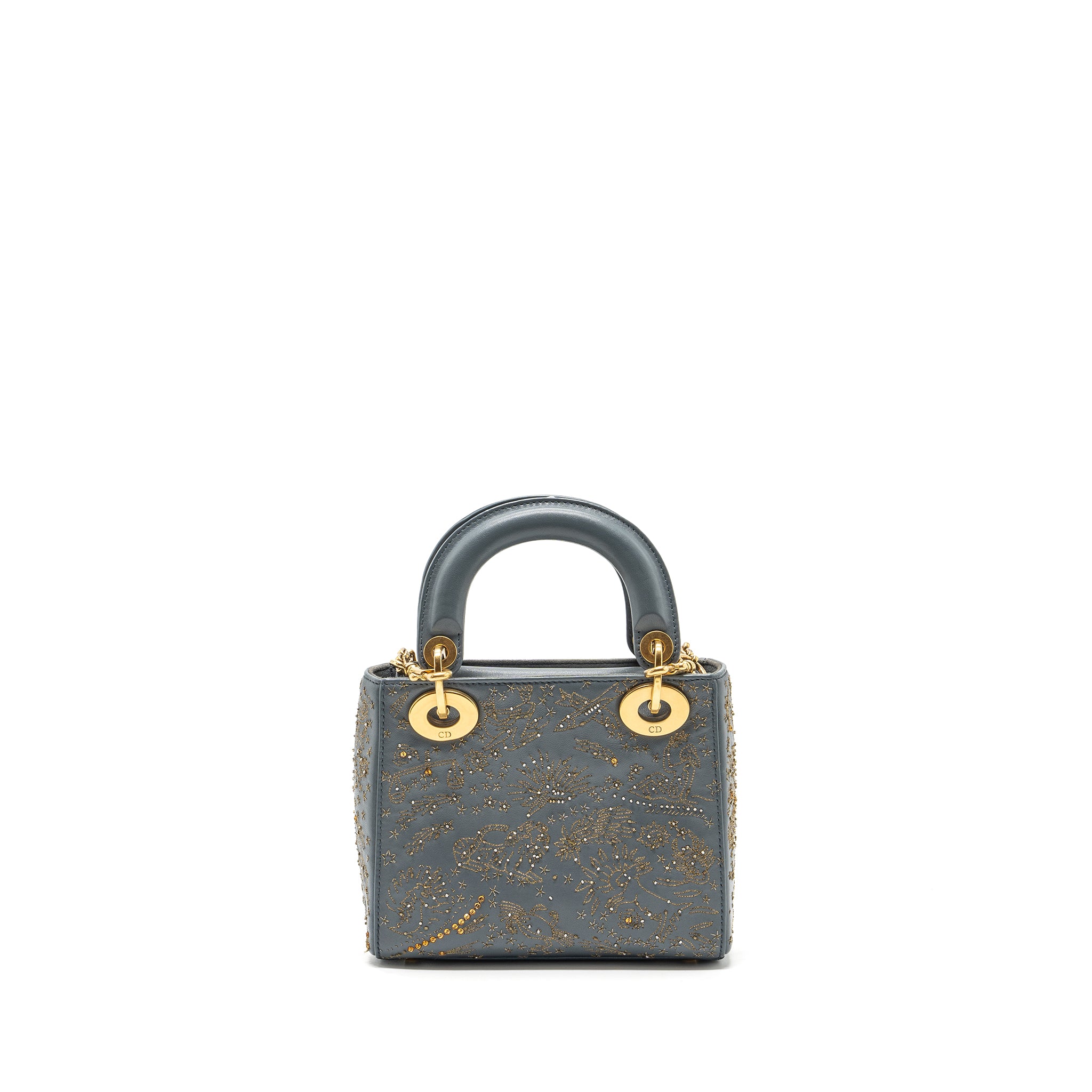 Dior Mini Lady Dior Limited Edition Lambskin Grey GHW - Image 2