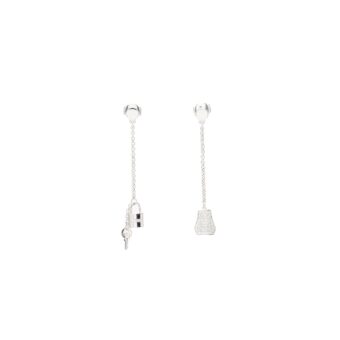 Hermes Kelly Clochette Earrings White Gold, Diamonds