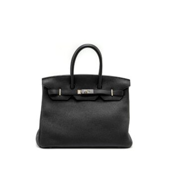 Hermes birkin 35 togo black SHW stamp C