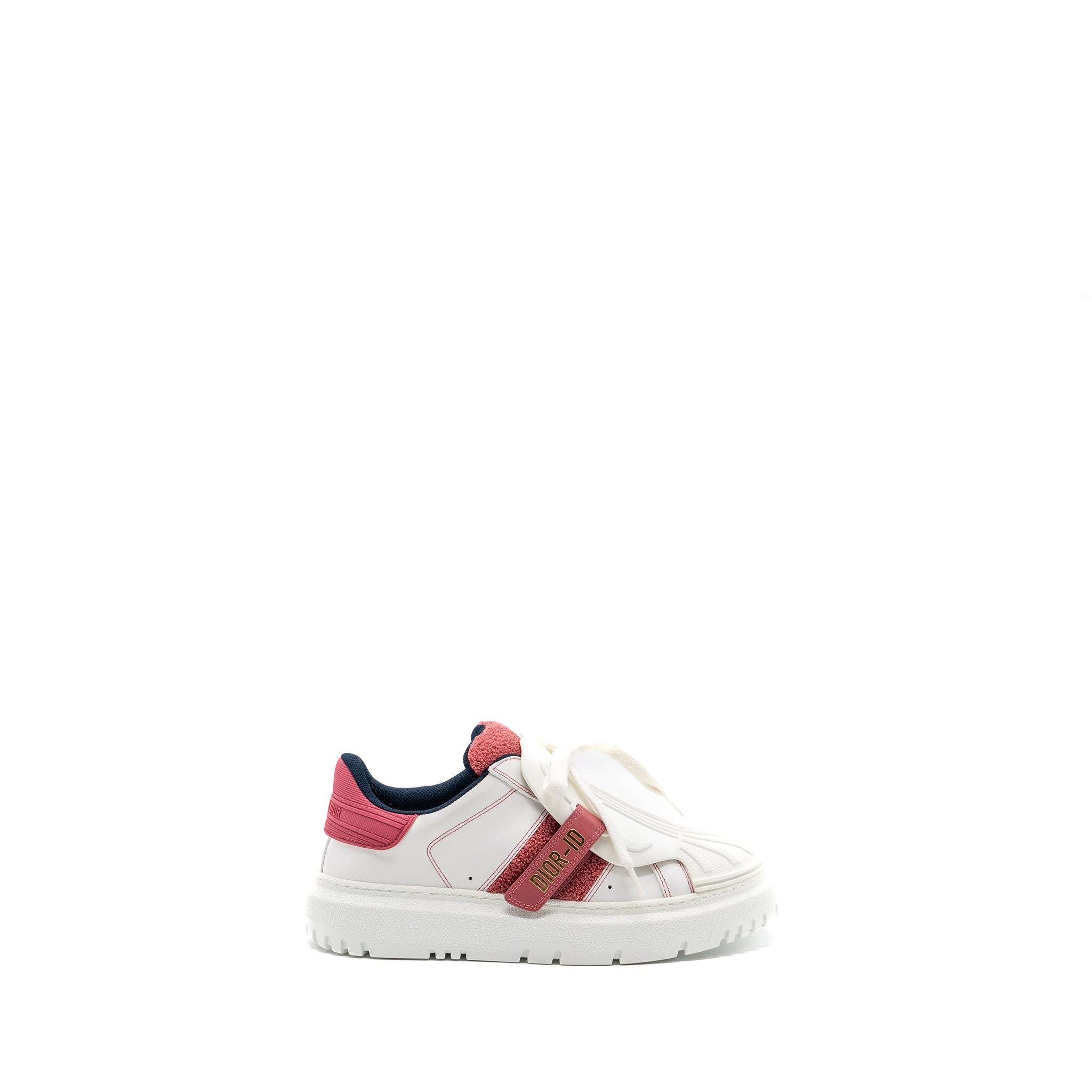 Dior Size 37.5 Dior-ID Sneaker Suede / Fabric White/ Pink - Image 5