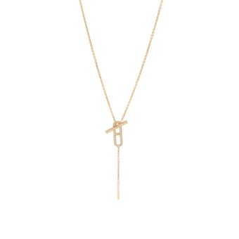 Hermes Ever Chaine D’Ancre Lariat Necklace Rose Gold, Diamonds
