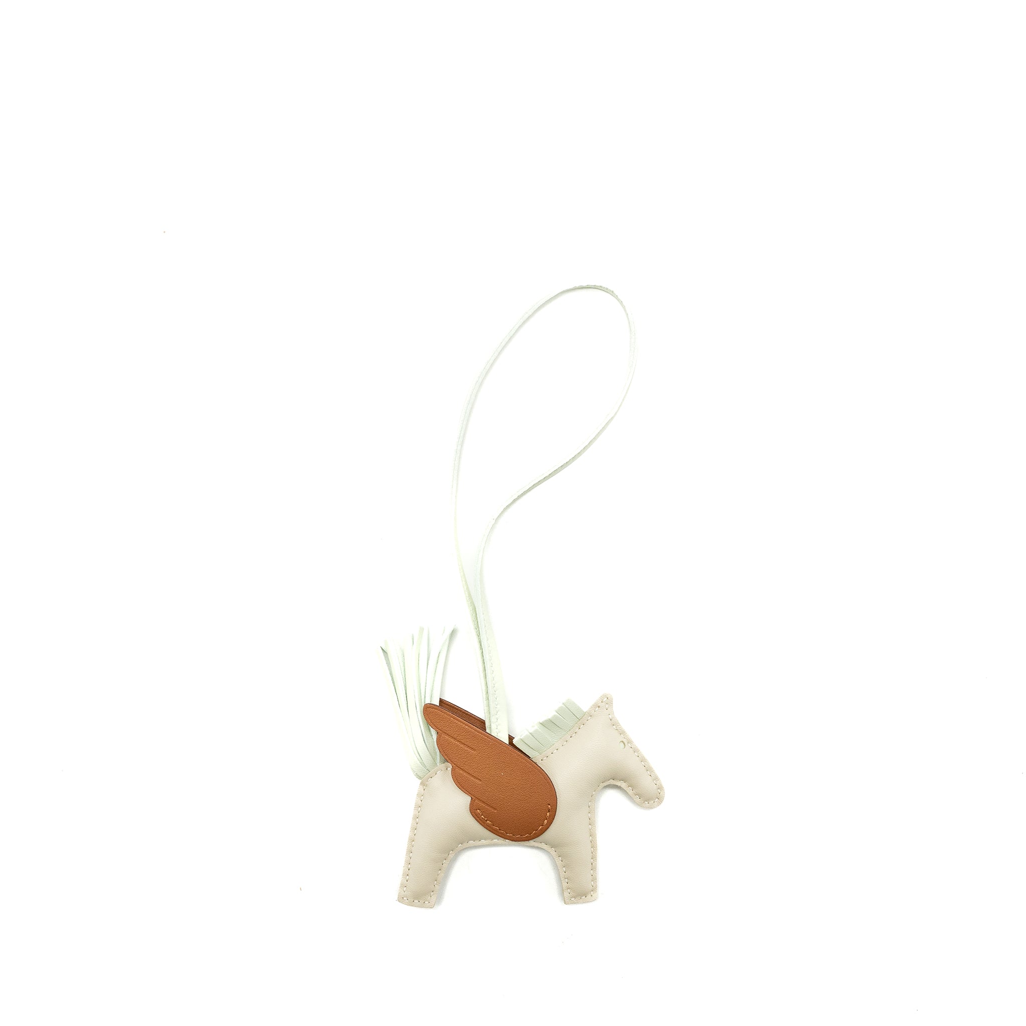 Hermes Rodeo pegase pm bag charm craie / vert fizz/ gold stamp B - Image 2