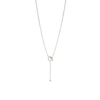 Hermes Lariat Finesse Necklace White Gold, Diamonds
