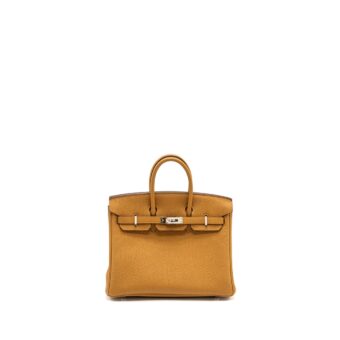 Hermes Birkin 25 Togo Caramel/Lime SHW Stamp Y