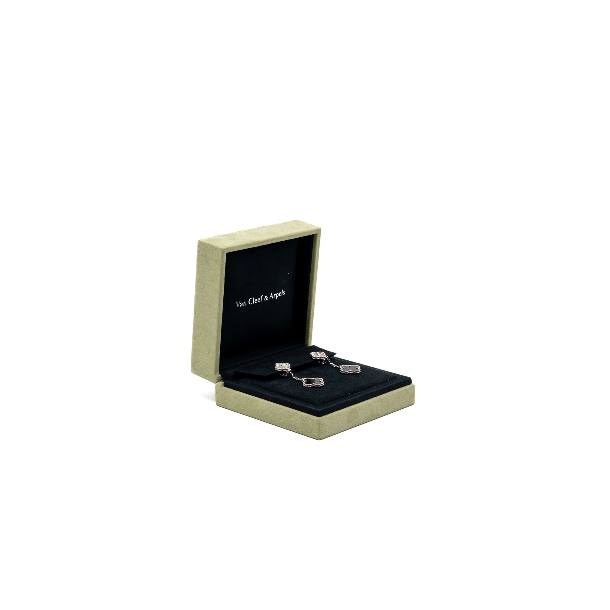 Van Cleef & Arpels Magic Alhambra 2-Motifs Earrings White Gold/ Onyx/ Diamonds - Image 2