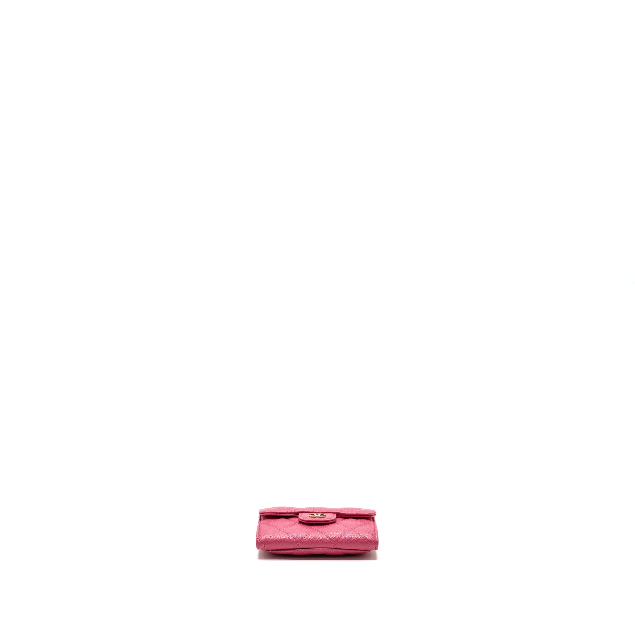 Chanel quilted small flap wallet caviar pink LGHW - Image 6
