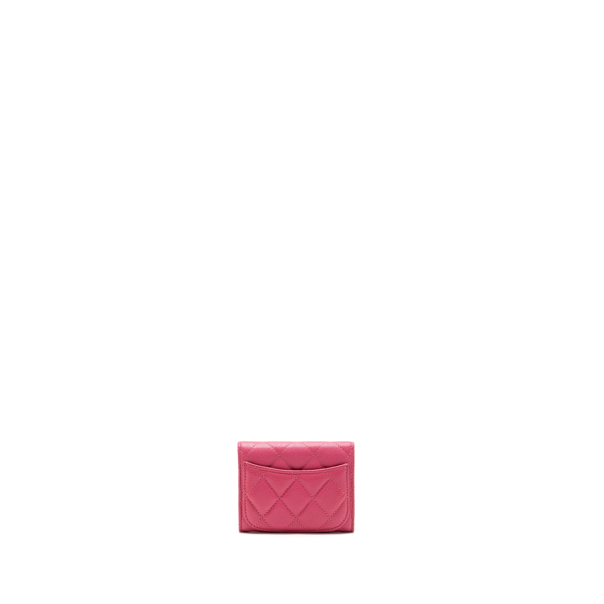 Chanel quilted small flap wallet caviar pink LGHW - Image 2