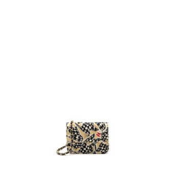 Chanel Mini Clutch With Chains Fabric Multicolour LGHW(microchip)