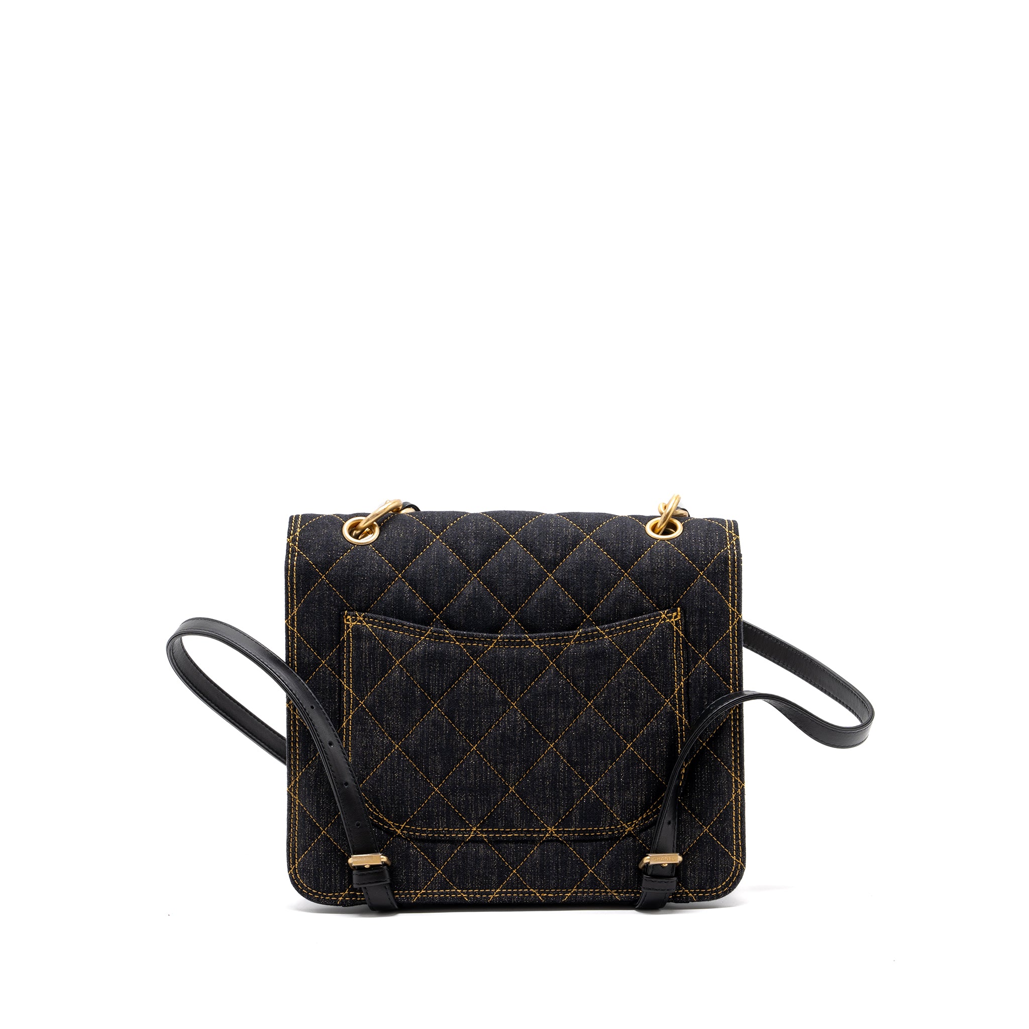 Chanel 23S flap backpack denim dark blue Brushed GHW (microchip) - Image 2