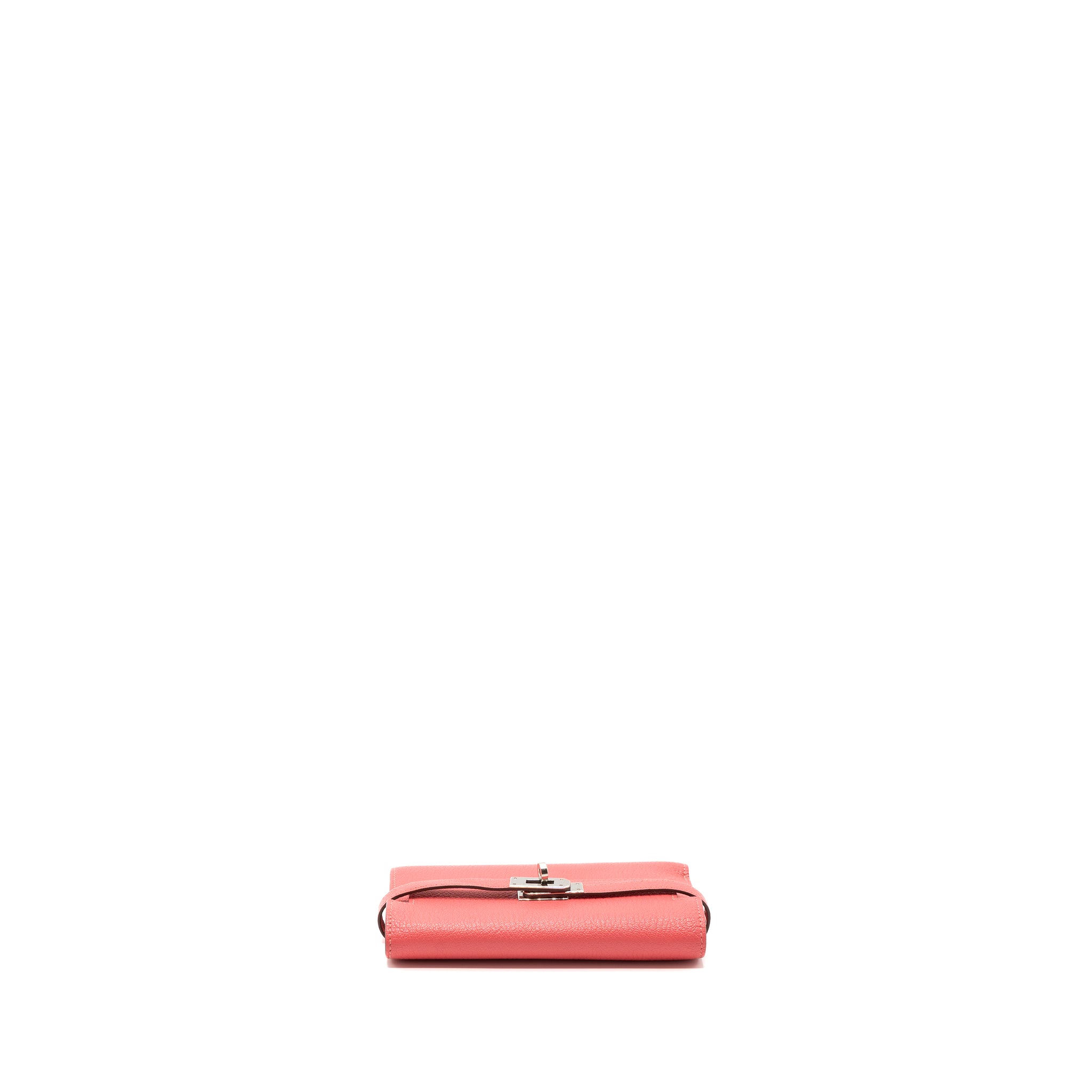 Hermes kelly compact wallet chevre mysore rose azalee SHW stamp C - Image 3