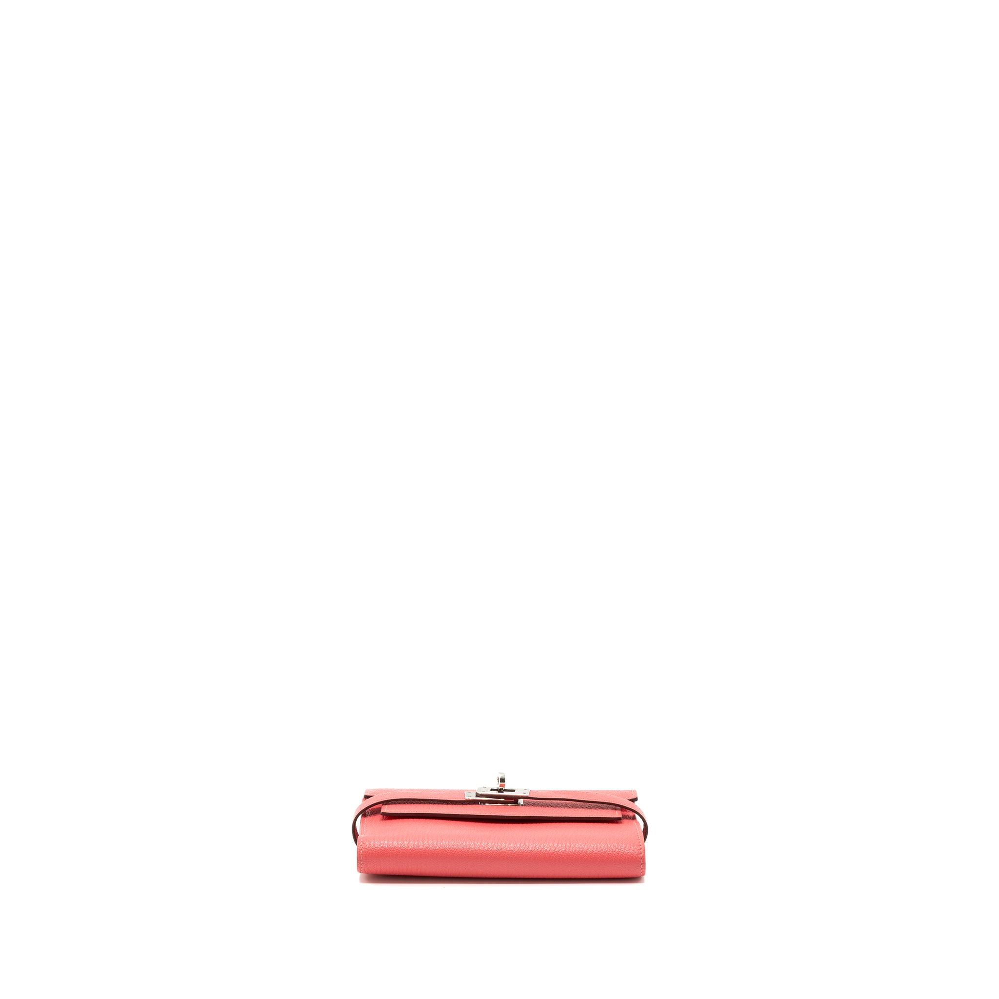 Hermes kelly compact wallet chevre mysore rose azalee SHW stamp C - Image 4