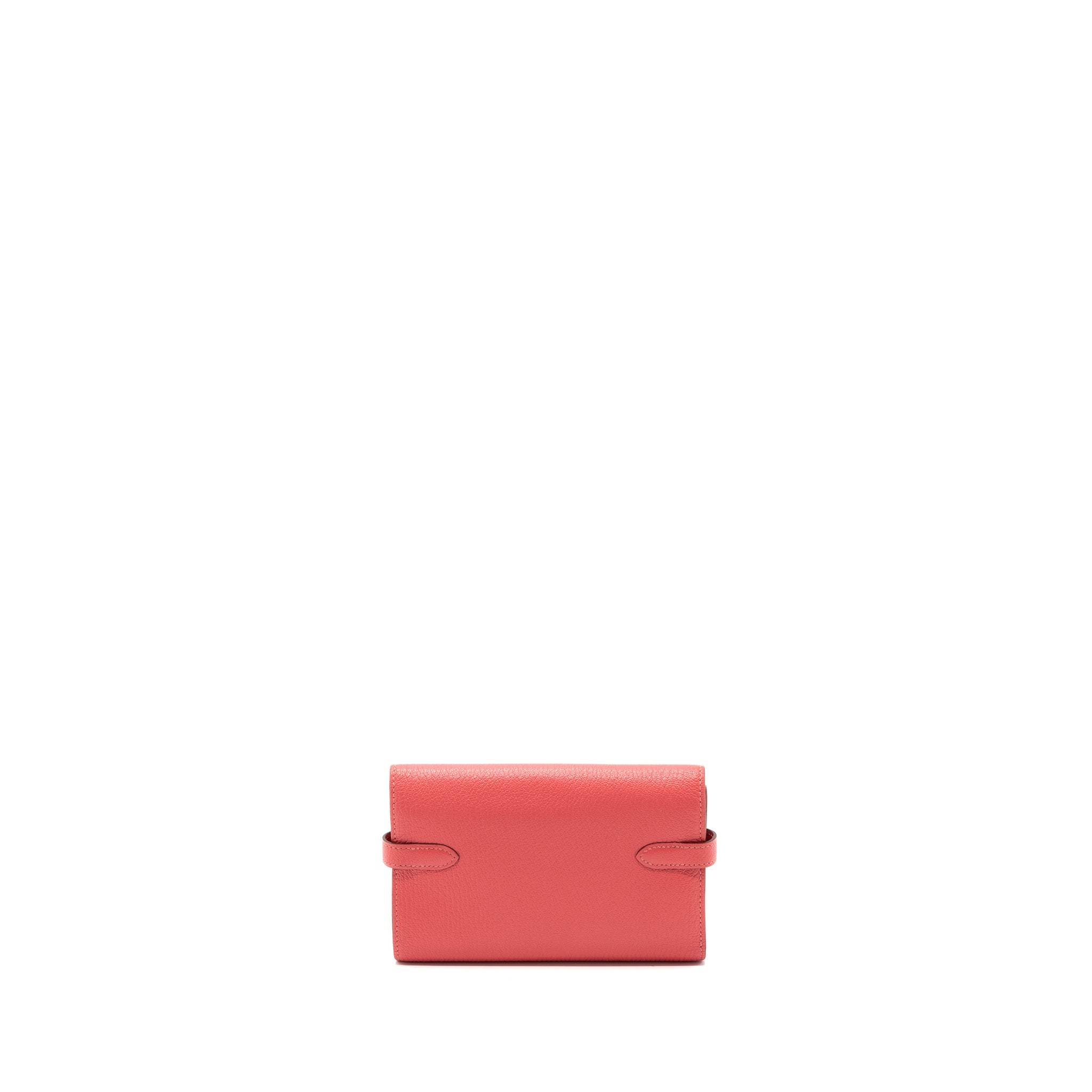Hermes kelly compact wallet chevre mysore rose azalee SHW stamp C - Image 2