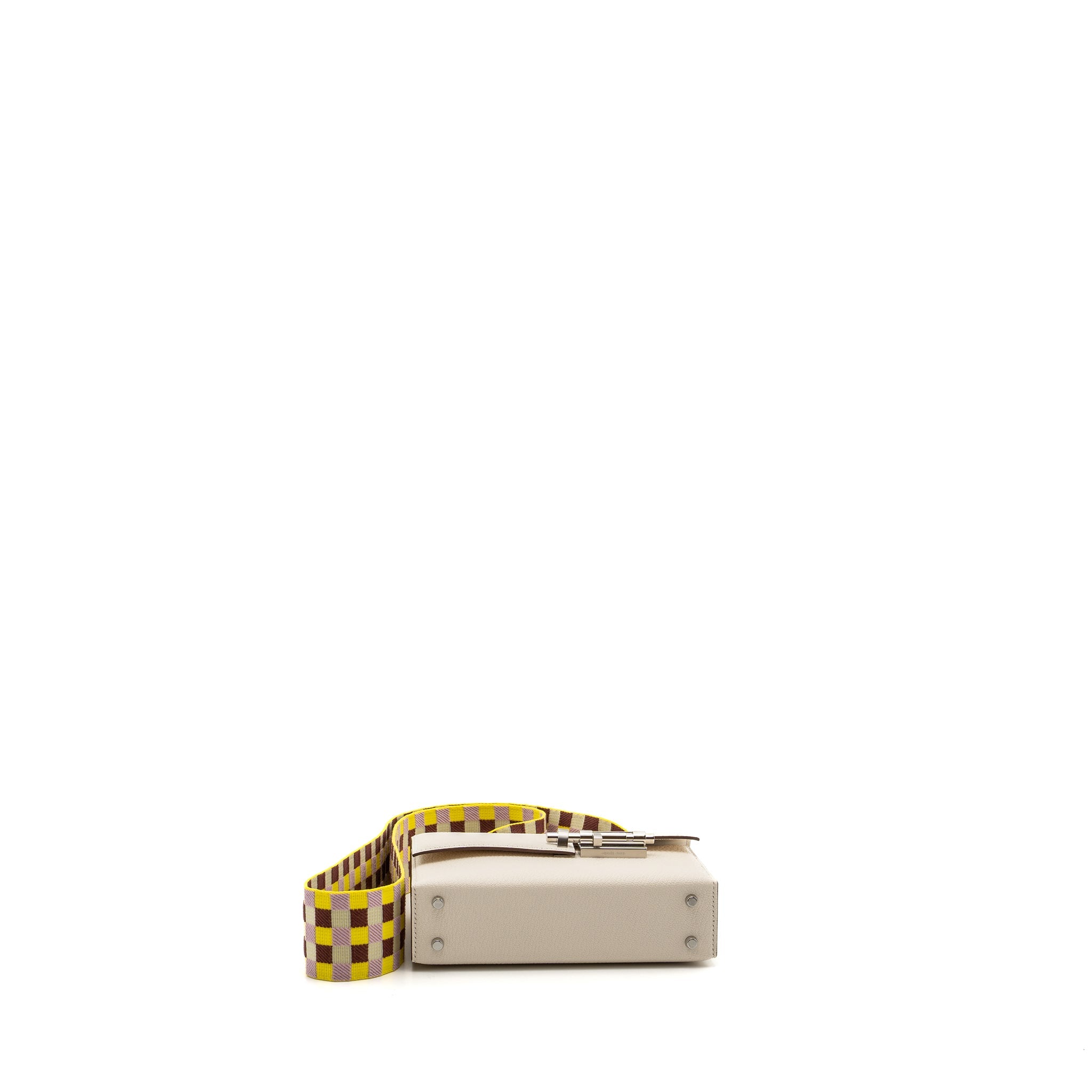Hermes Mini Verrou chevre mysore nata / multicolor strap SHW stamp U - Image 5