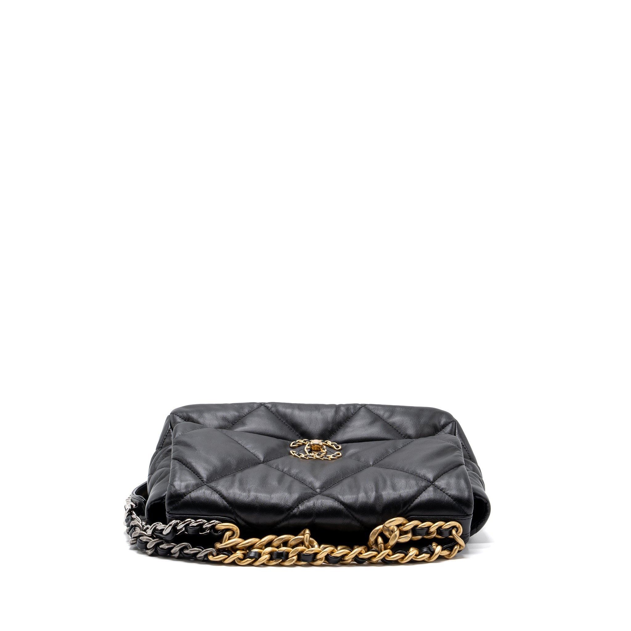 Chanel Medium 19 Bag Goatskin Black Multicolour hardware - Image 5