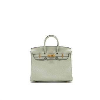Hermes Birkin 25 Togo Gris Neve GHW Stamp B