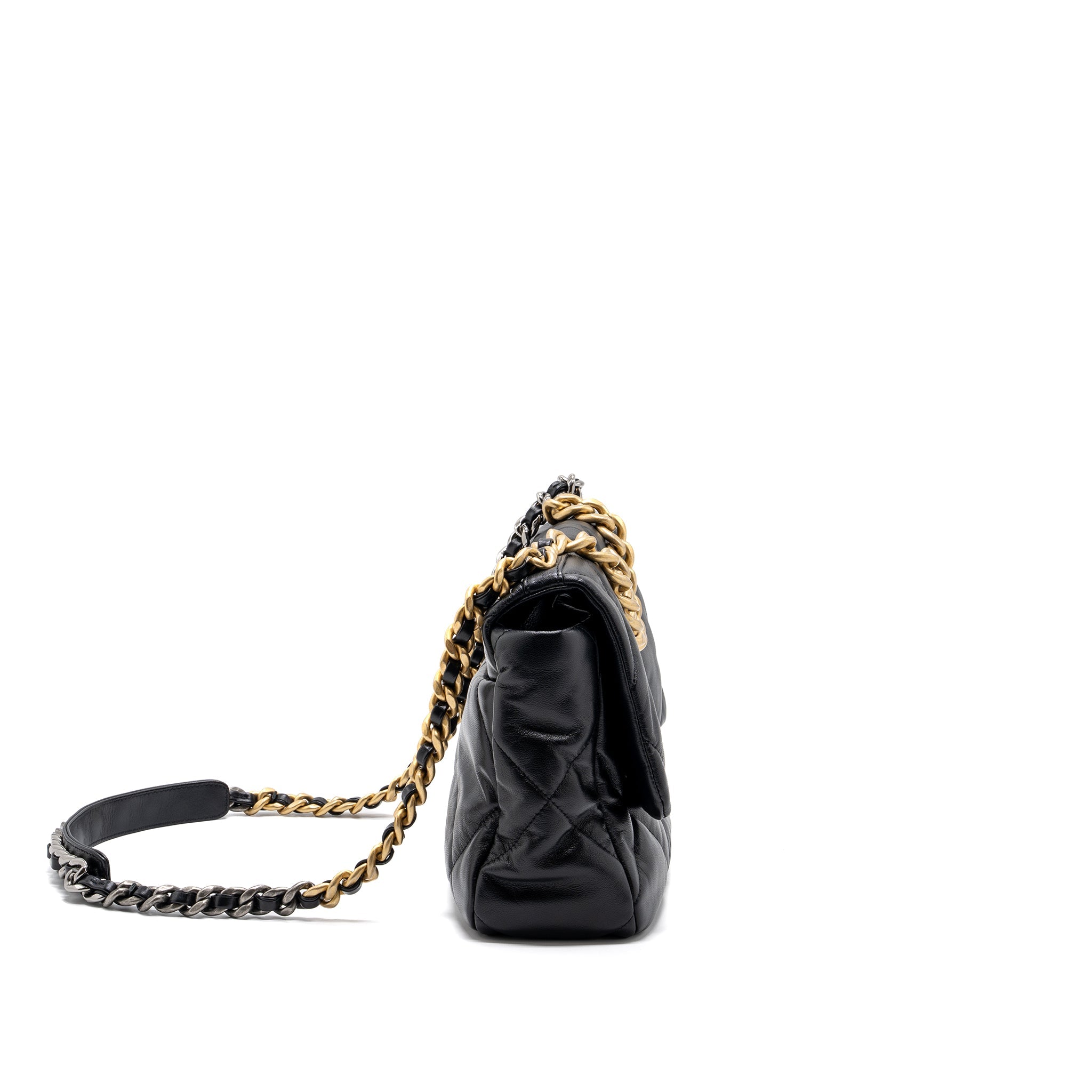 Chanel Medium 19 Bag Goatskin Black Multicolour hardware - Image 2