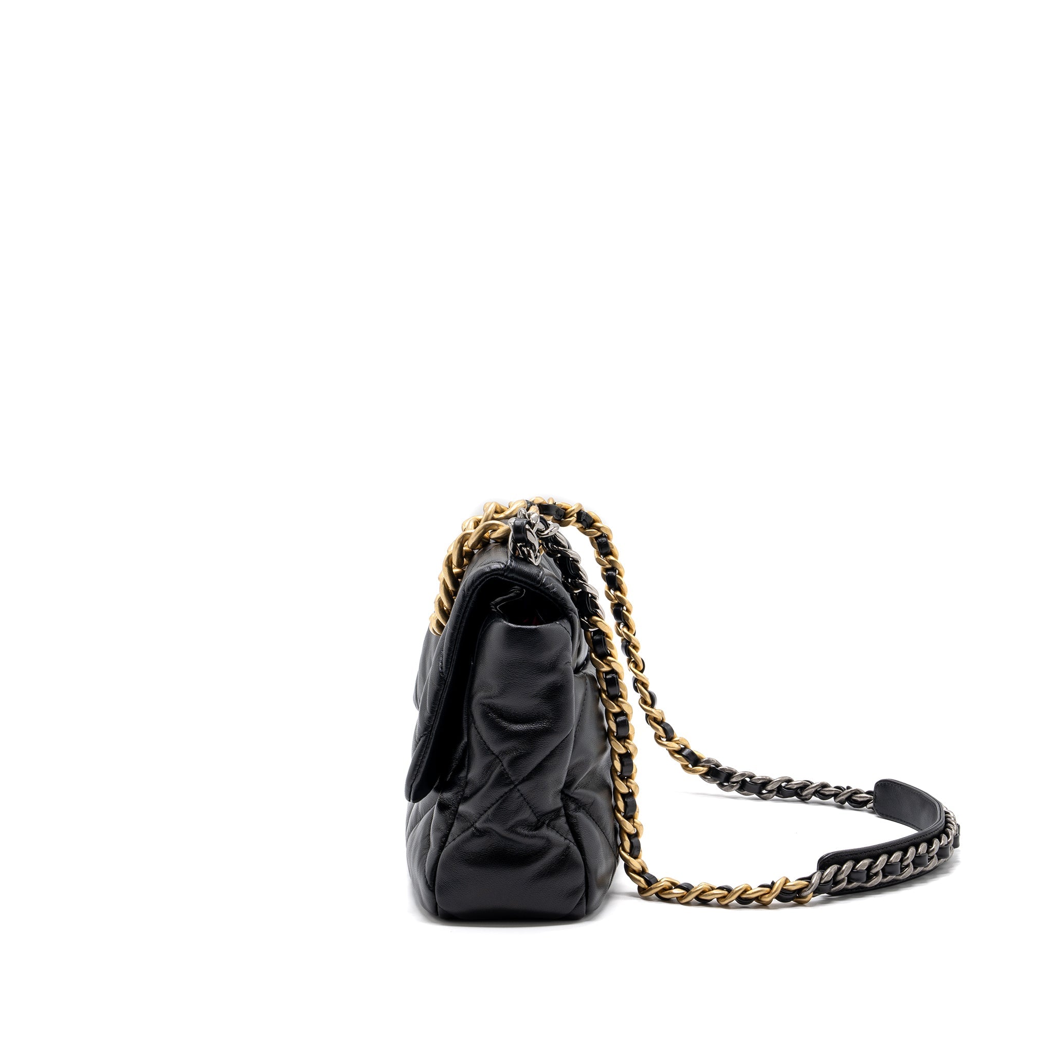 Chanel Medium 19 Bag Goatskin Black Multicolour hardware - Image 3