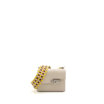 Hermes Mini Verrou chevre mysore nata / multicolor strap SHW stamp U