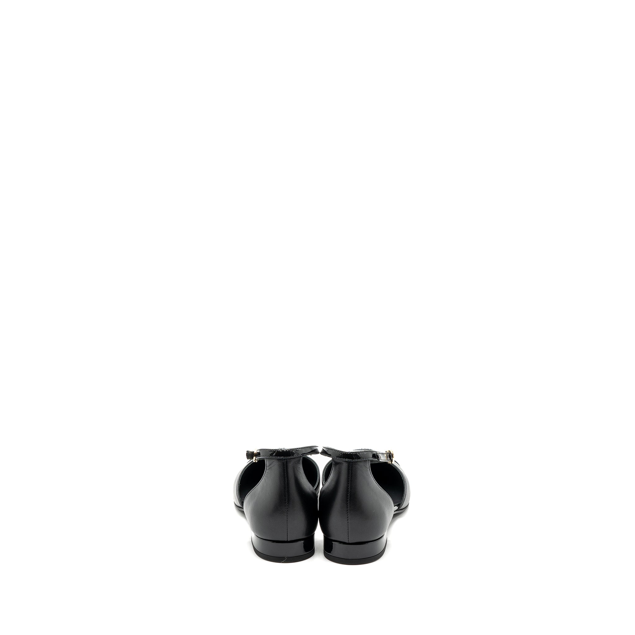 Chanel Size 37 Flat Shoes Lambskin/Patent Black GHW - Image 3