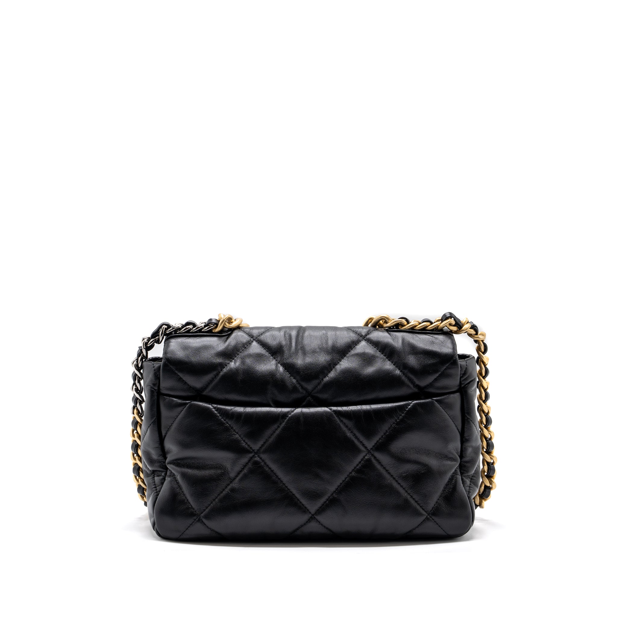 Chanel Medium 19 Bag Goatskin Black Multicolour hardware - Image 4