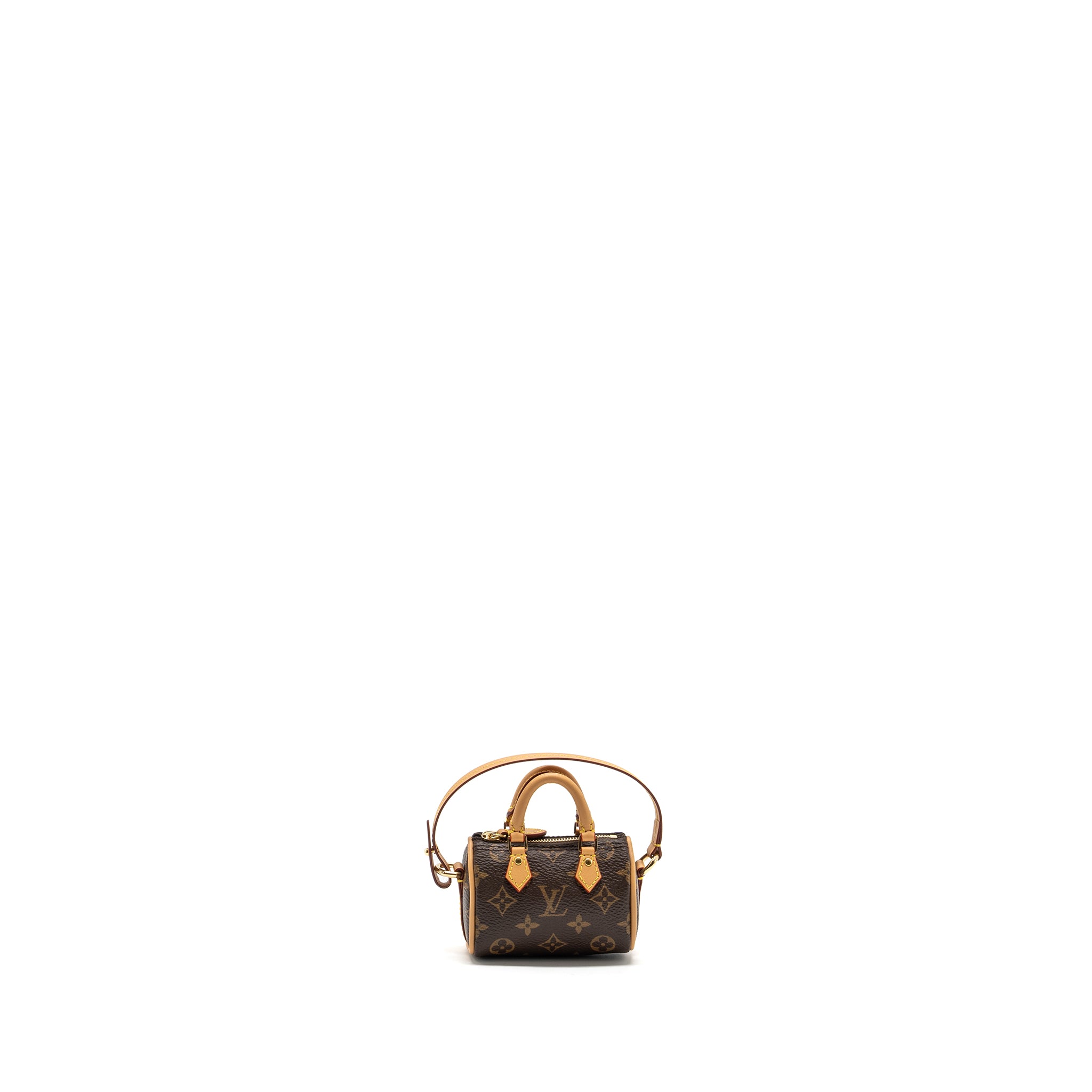 Louis Vuitton speedy bag charm monogram canvas GHW (New Version)