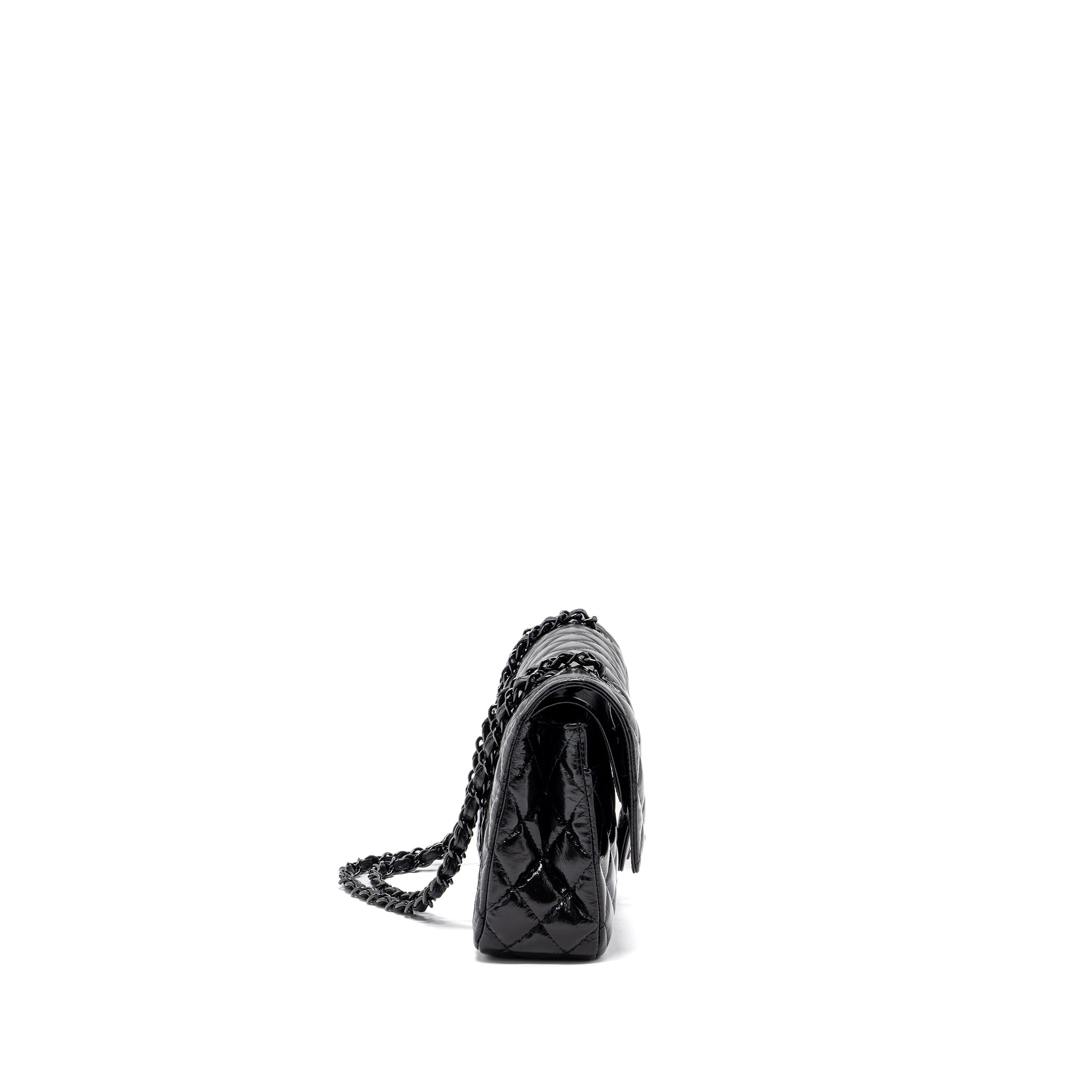 Chanel Medium Classic Double Flap Bag Shiny Calfskin So Black - Image 3