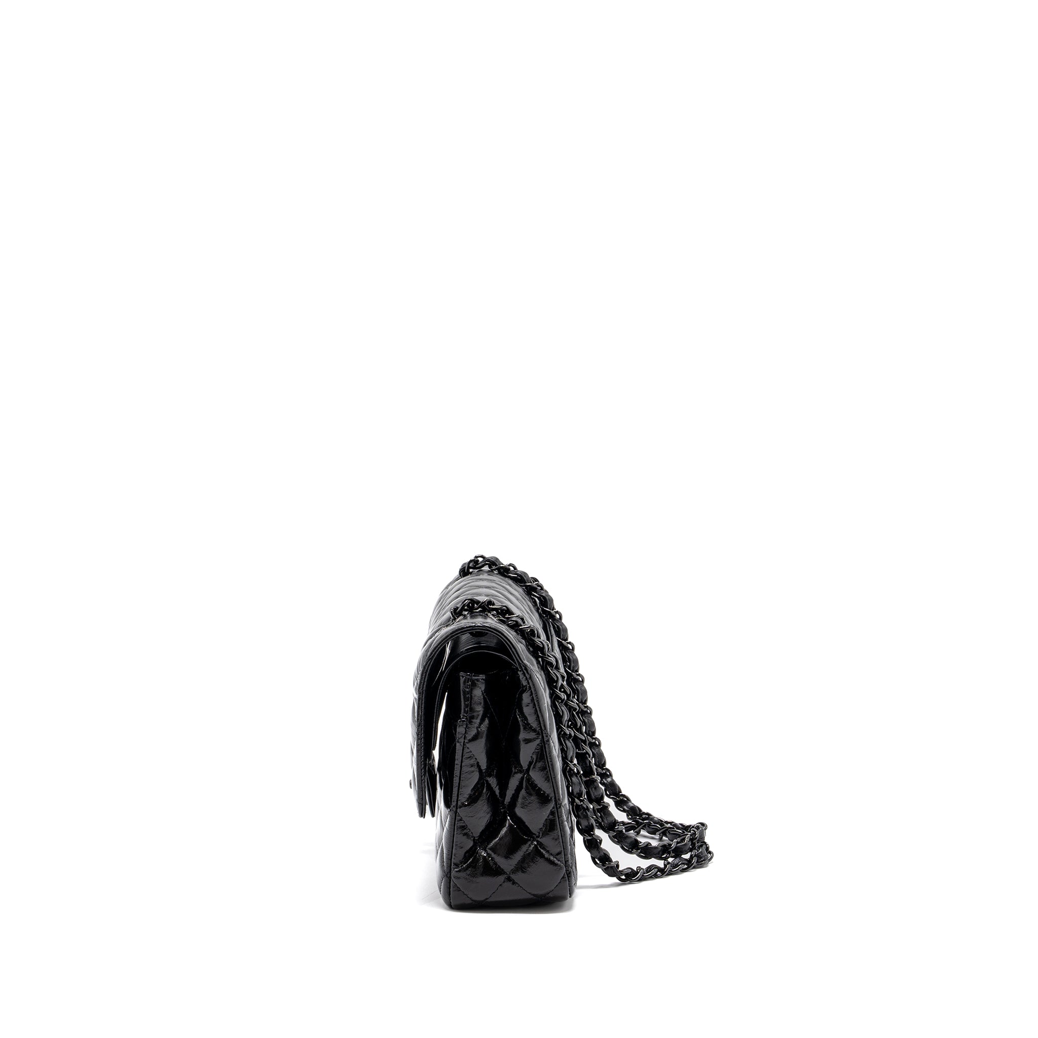 Chanel Medium Classic Double Flap Bag Shiny Calfskin So Black - Image 4