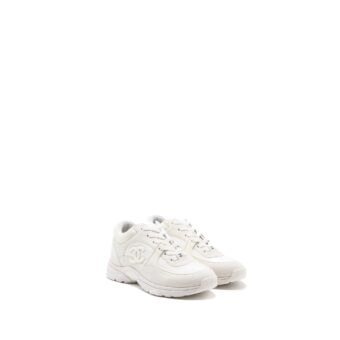 Chanel size 37 CC logo trainer white
