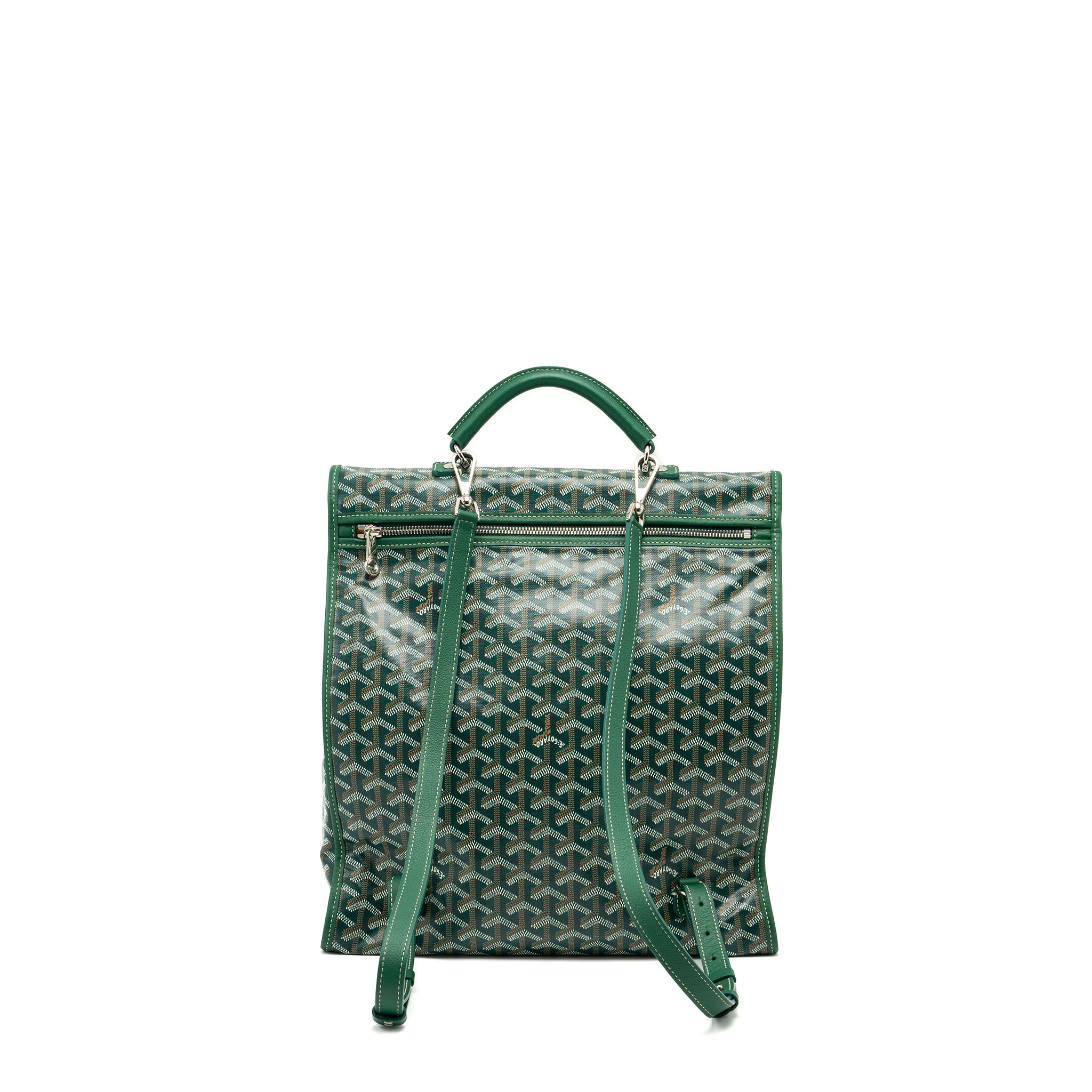 Goyard Saint Leger backpack with bulldog print canvas green SHW - Image 2