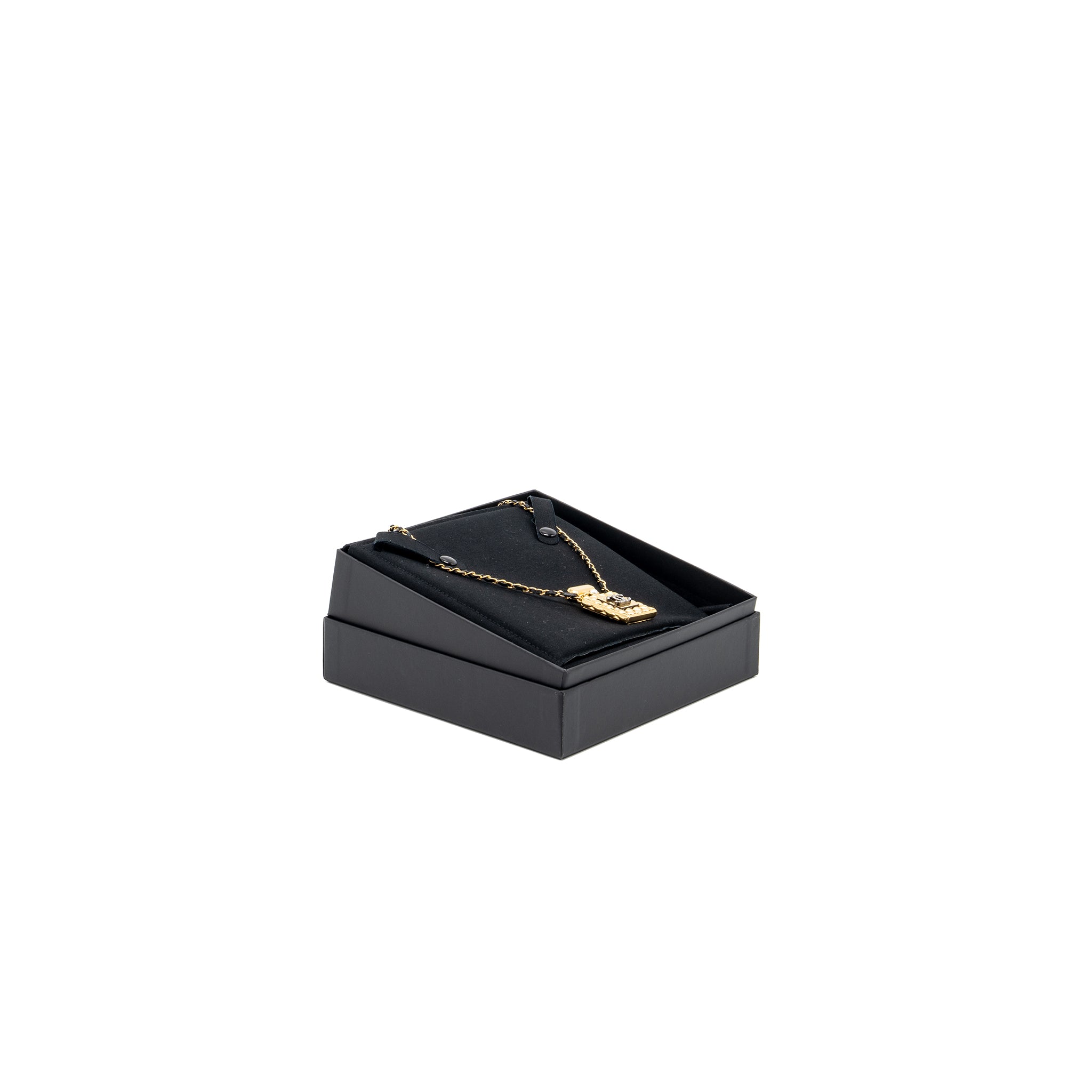 Chanel Large Model Perfume Bottle Necklace Crystal/Pearl/Gold Tone - Image 2