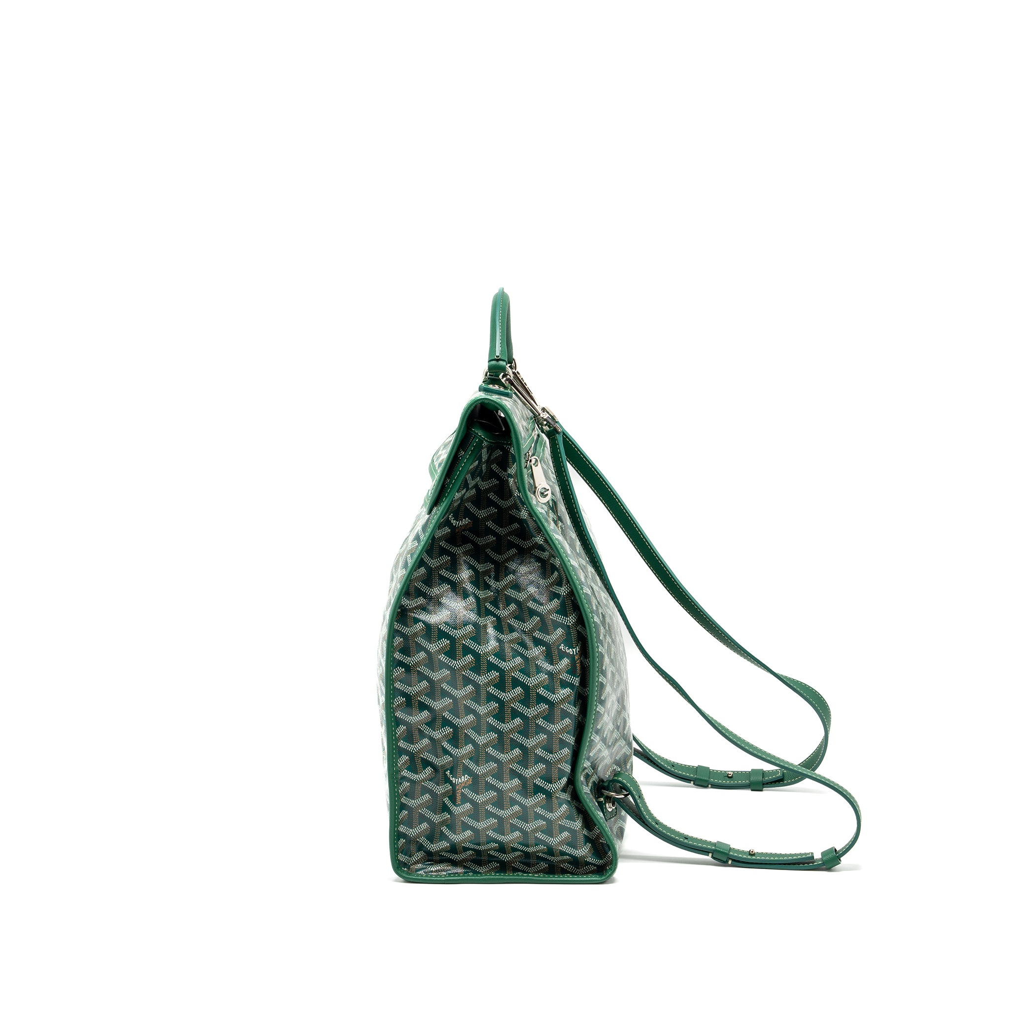 Goyard Saint Leger backpack with bulldog print canvas green SHW - Image 4