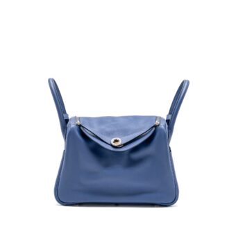 Hermes Lindy 30 Swift Blue Brighton Multicolour Strap SHW Stamp C
