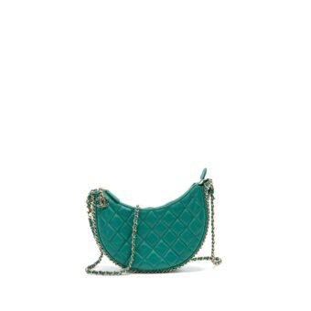 Chanel Small Moon Hobo Lambskin Green LGHW (microchip)