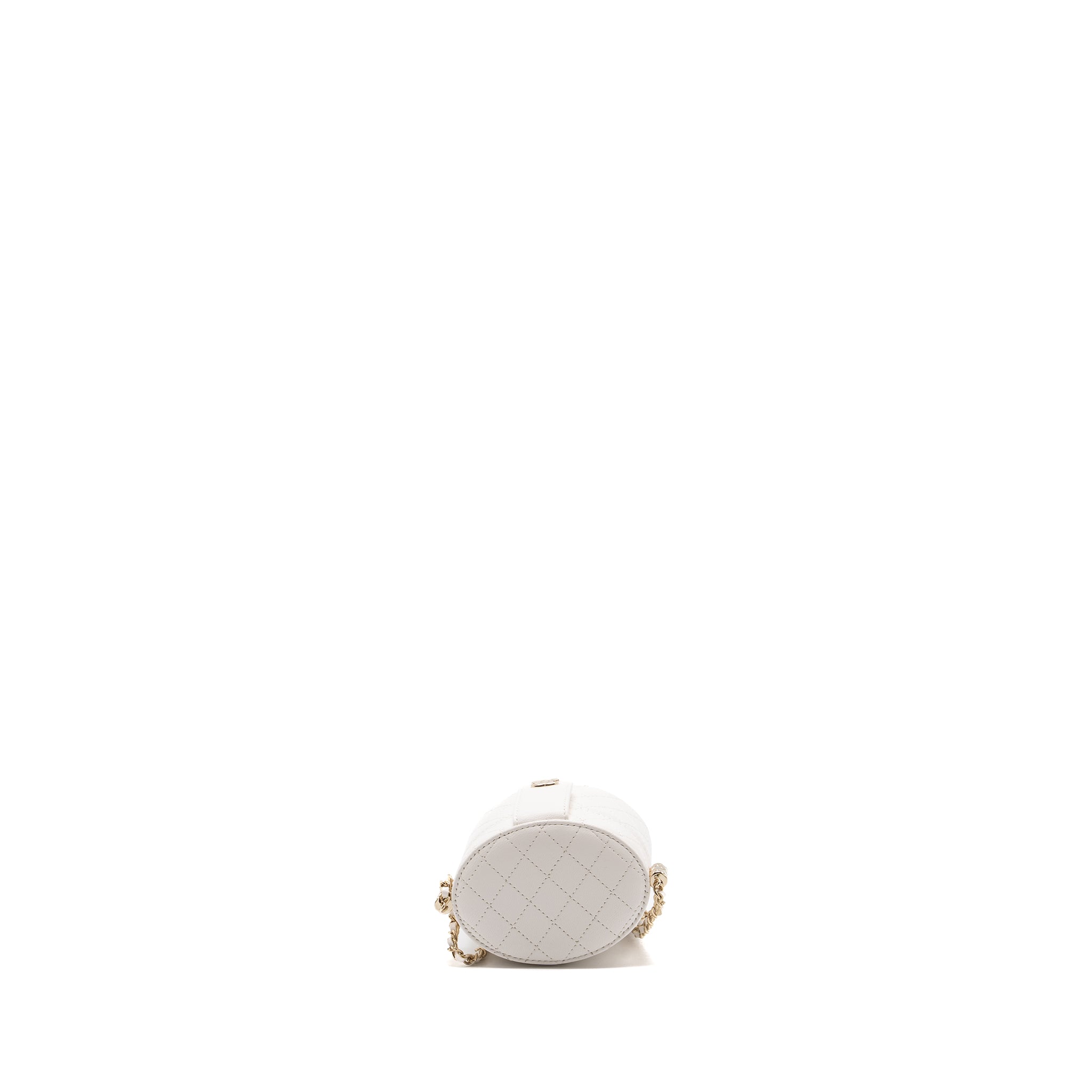 Chanel mini vanity with chain lambskin white LGHW - Image 5