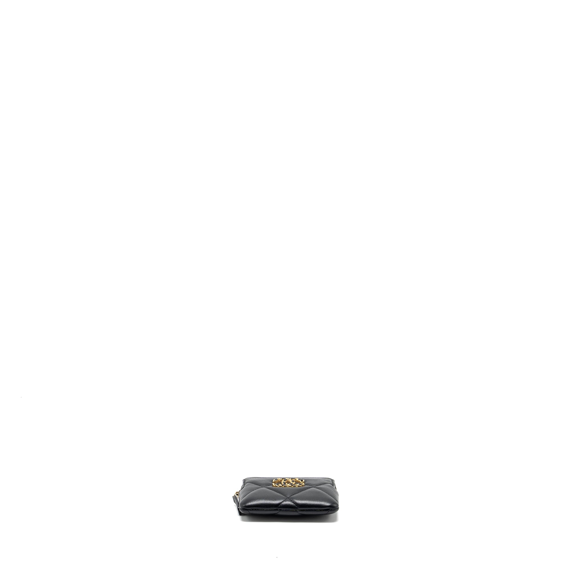 Chanel 19 zipped coin purse lambskin black GHW (Microchip) - Image 5